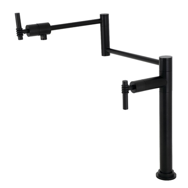 Deck Mount Pot Filler, Matte Black